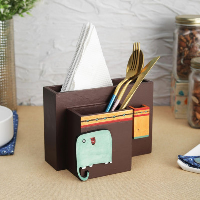 Elephant Wooden Spoon Stand Elephant Wooden Spoon Stand