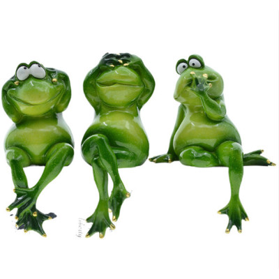Three No Frog Resin Decoration Three No Frog Resin Decoration