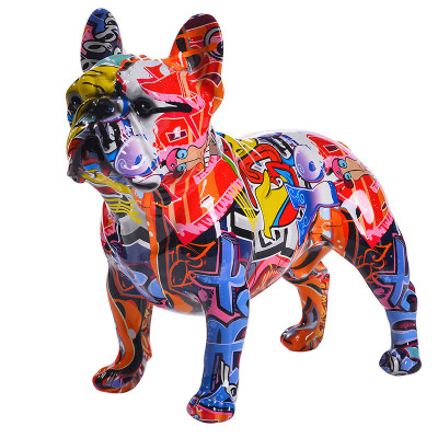 Colorful Bulldog Resin Crafts Decoration Colorful Bulldog Resin Crafts Decoration